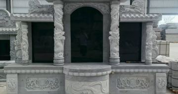 湘潭 芝麻灰高档墓碑，土墓，可定制