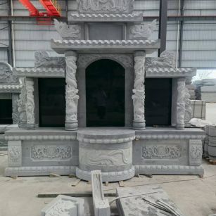 湘潭 芝麻灰高档墓碑，土墓，可定制