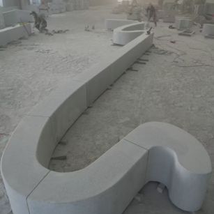 湘潭 花岗岩整石坐凳拼装