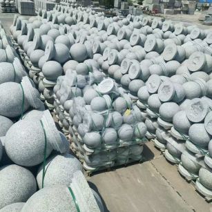湘潭 花岗岩实心圆球，石球，挡车球，挡车石，车止石，路障石。