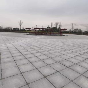 湘潭 芝麻白火烧面-公园广场地铺效果