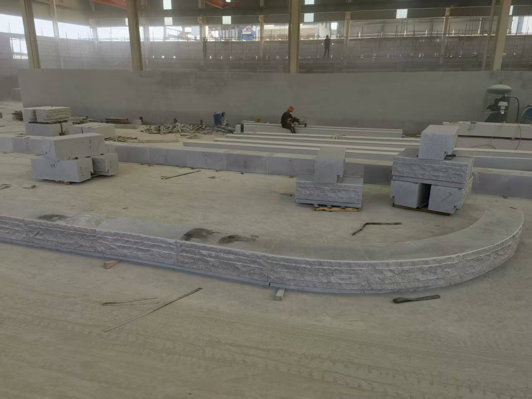 湘潭 芝麻白整石坐凳（光面+自然面）