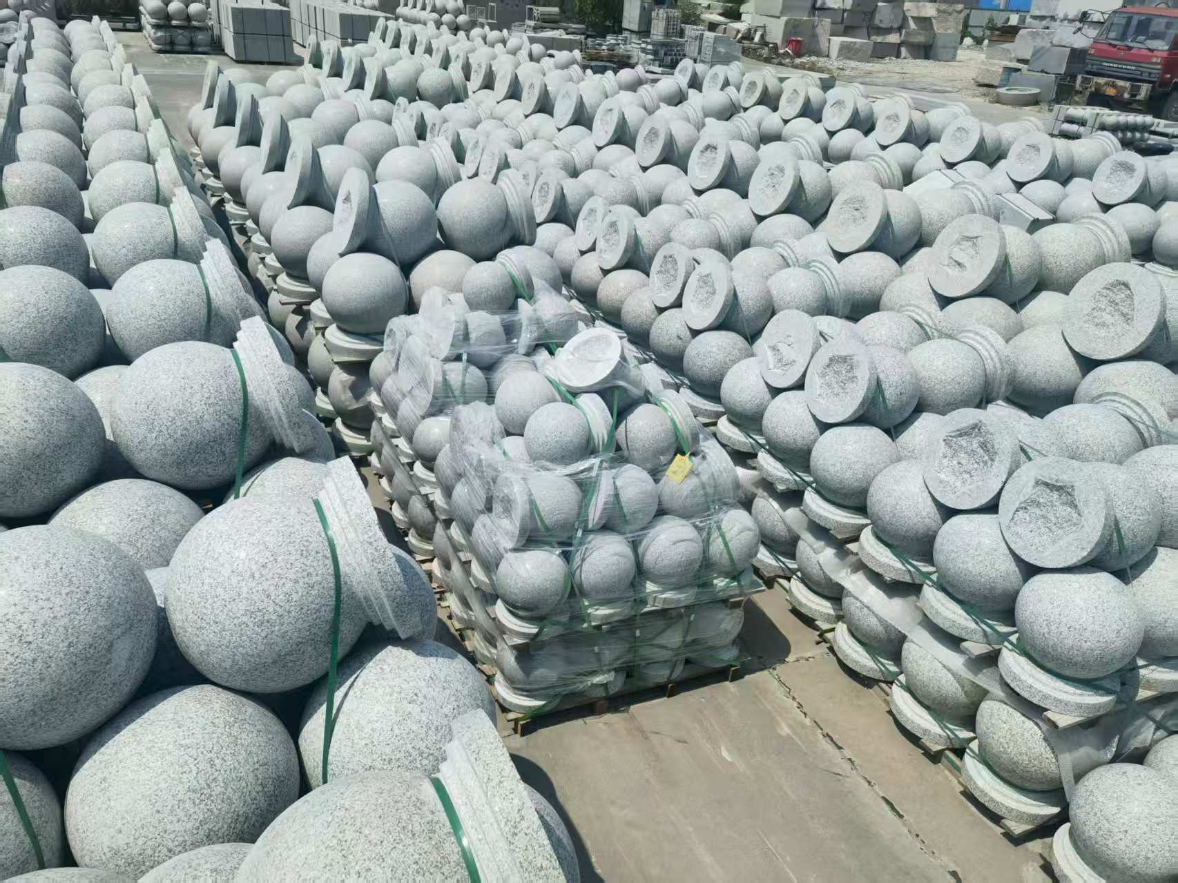 湘潭 花岗岩实心圆球，石球，挡车球，挡车石，车止石，路障石。