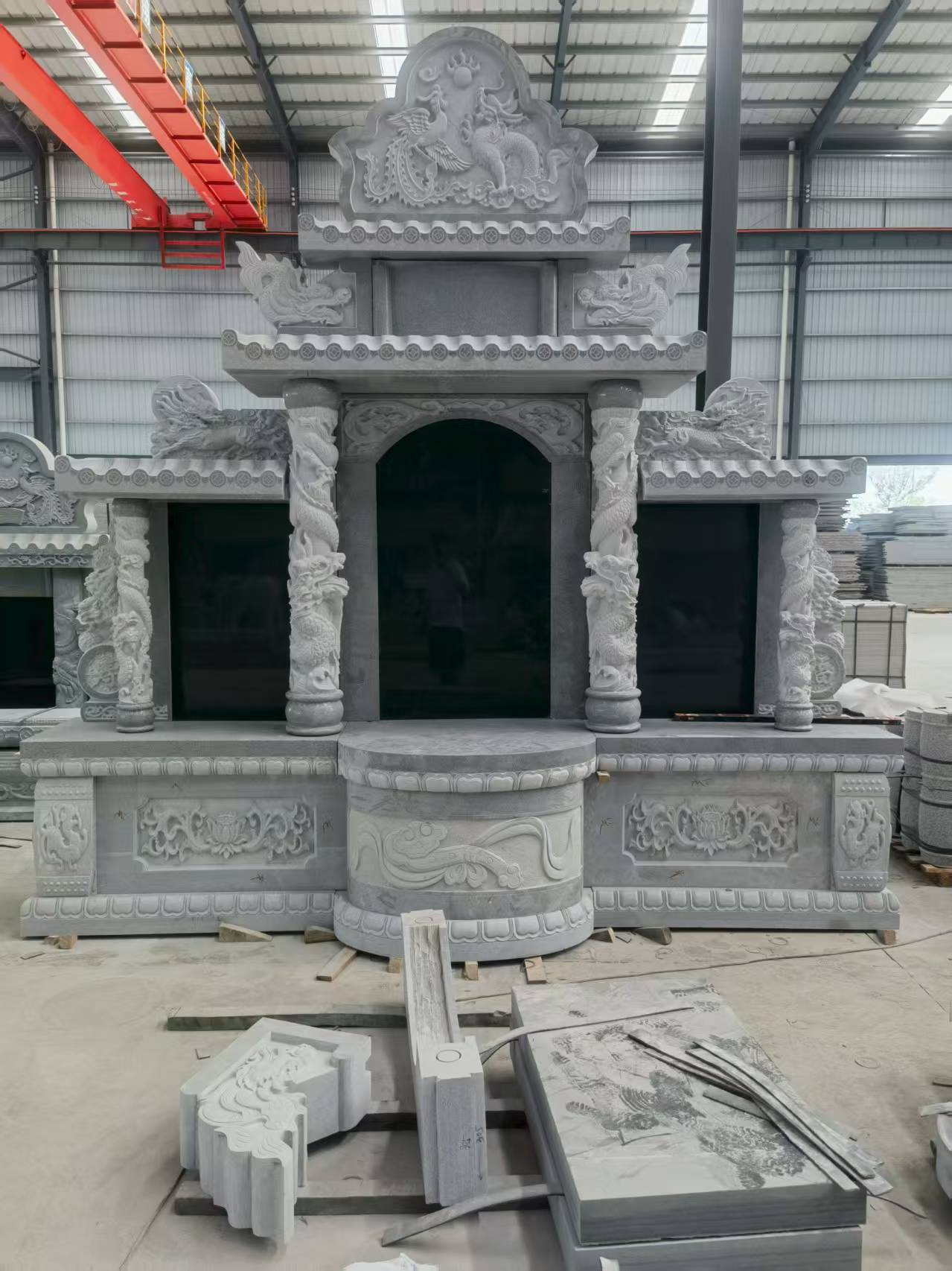 湘潭 芝麻灰高档墓碑，土墓，可定制