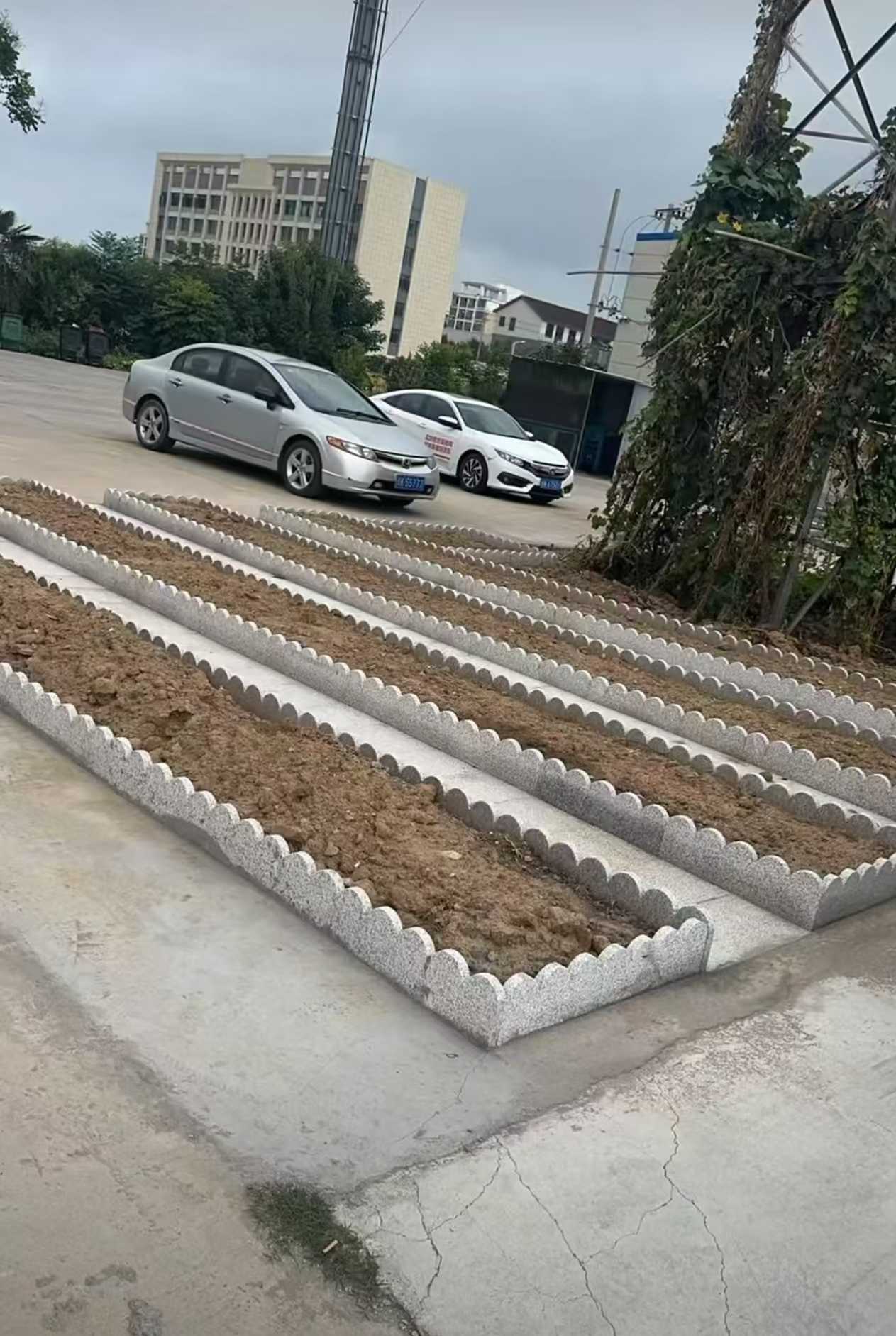 湘潭 花边石、花围石、花园石安装效果