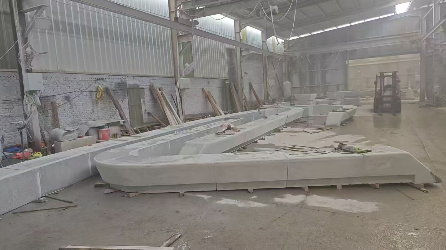 湘潭 花岗岩整石坐凳拼装