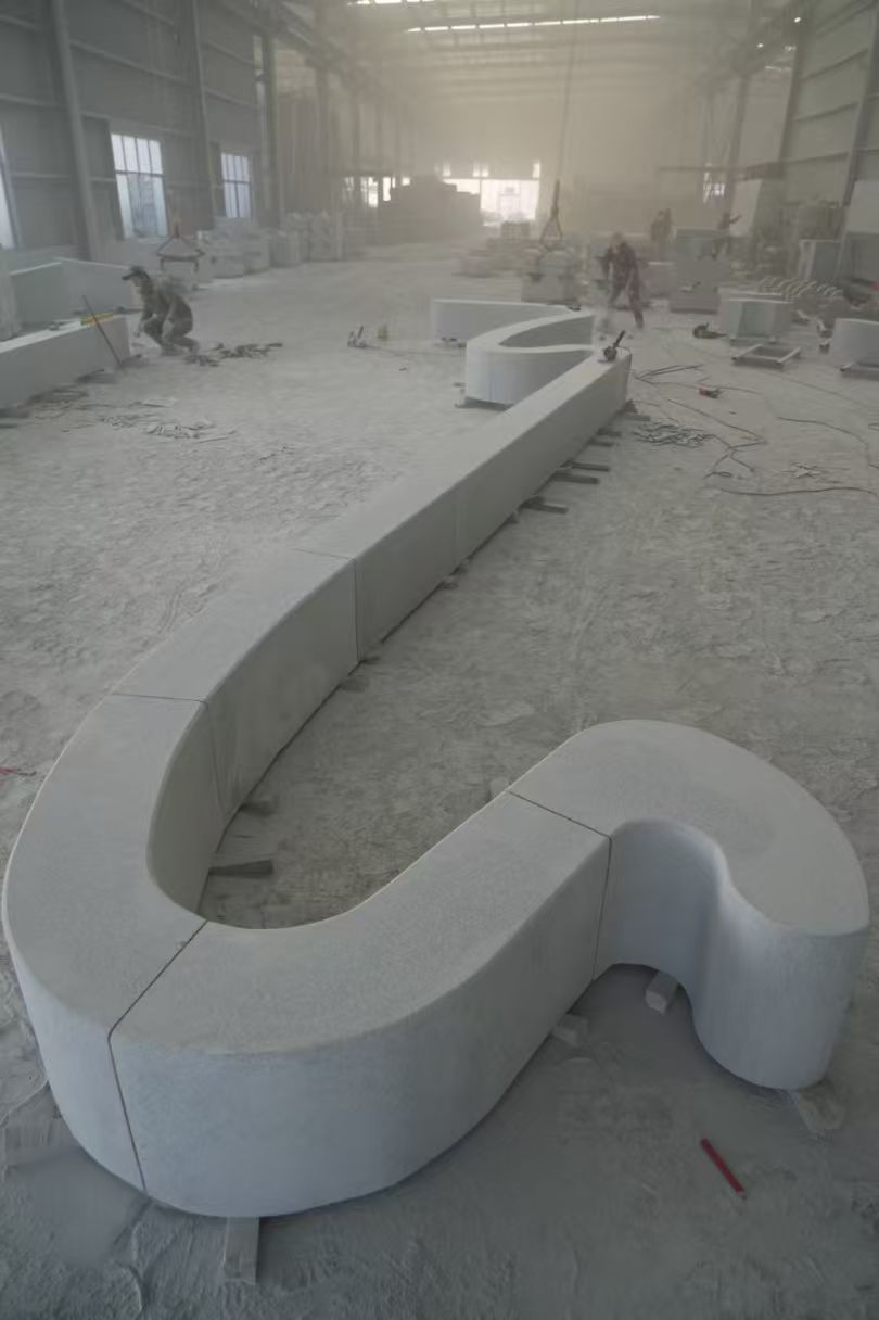 湘潭 花岗岩整石坐凳拼装